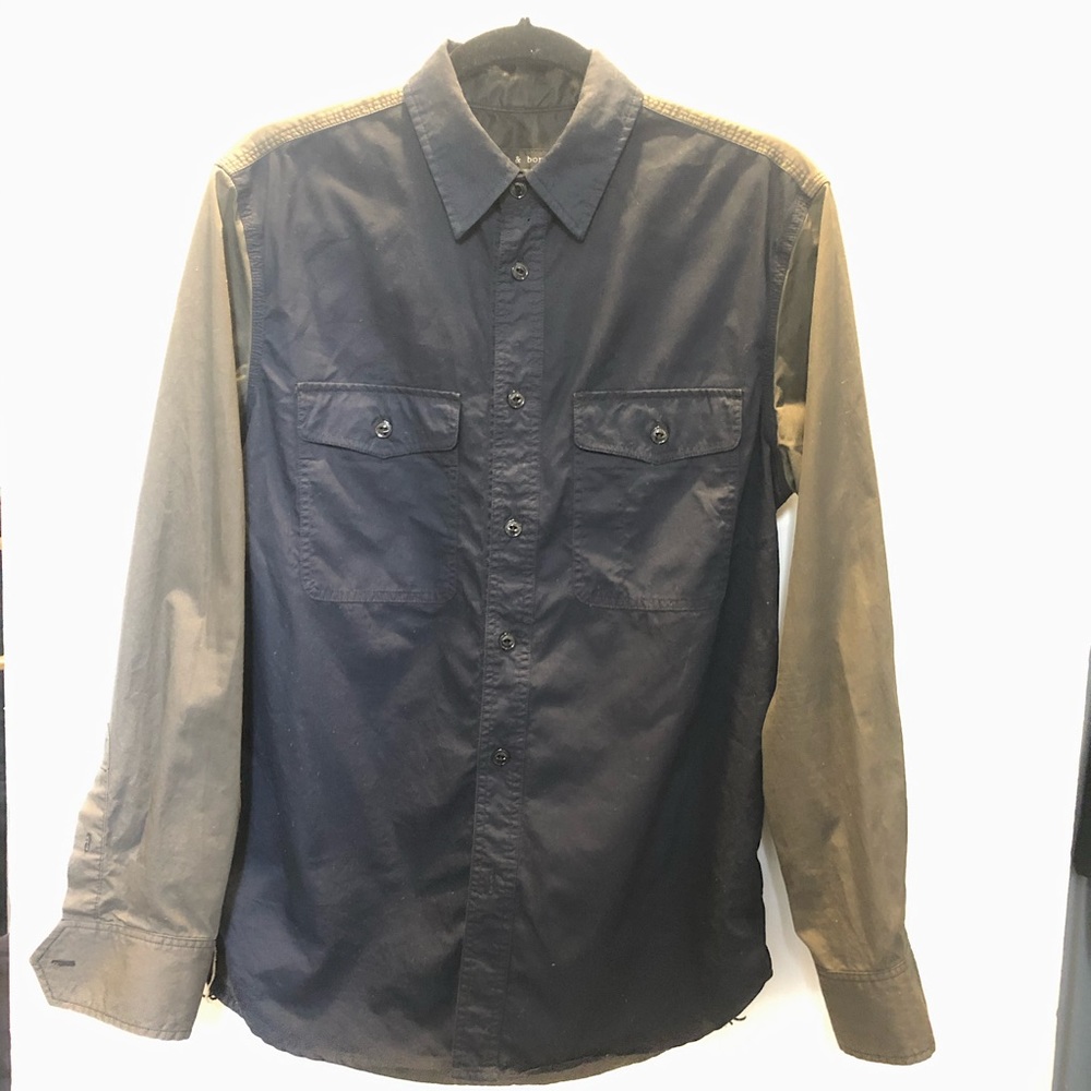 Rag & Bone Military Color Blocked Shirt